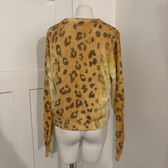 Mother size Small Don't Sweat It Leopard Print Mob Wife Y2K Preppy Sweater - Picture 2 of 10